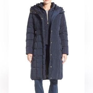 Cole Haan signature down filled navy coat- never worn NWT